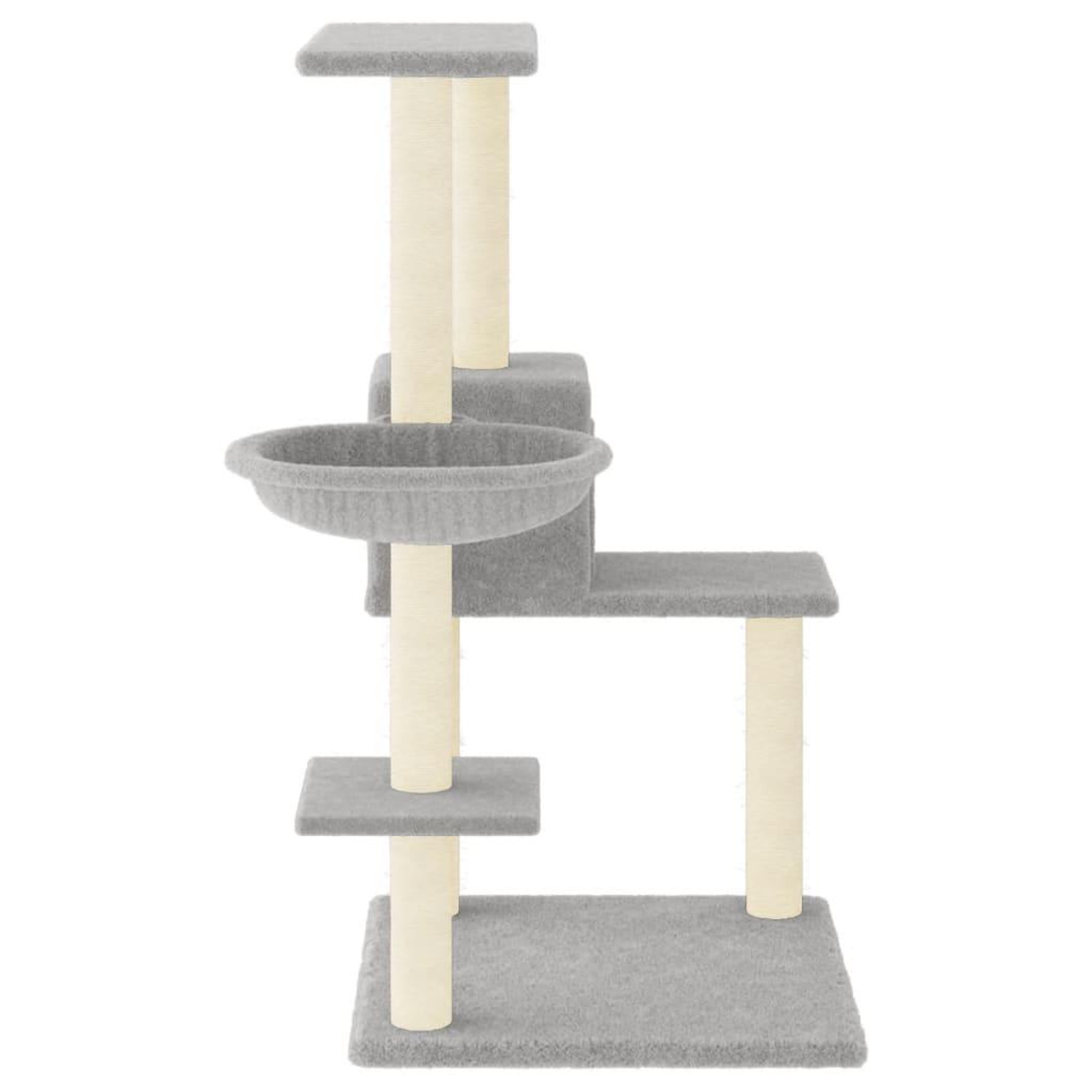 Voir la diapositive 4 : VIDAXL Arbre a chat avec griffoirs en sisal Gris clair 95 cm