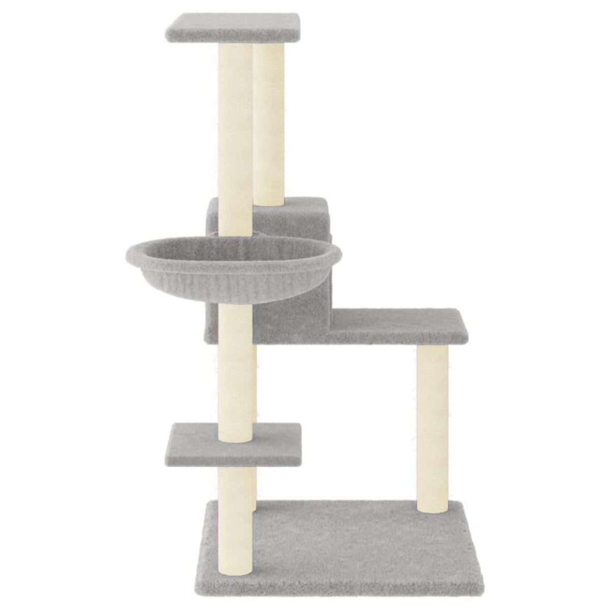 VIDAXL Arbre a chat avec griffoirs en sisal Gris clair 95 cm