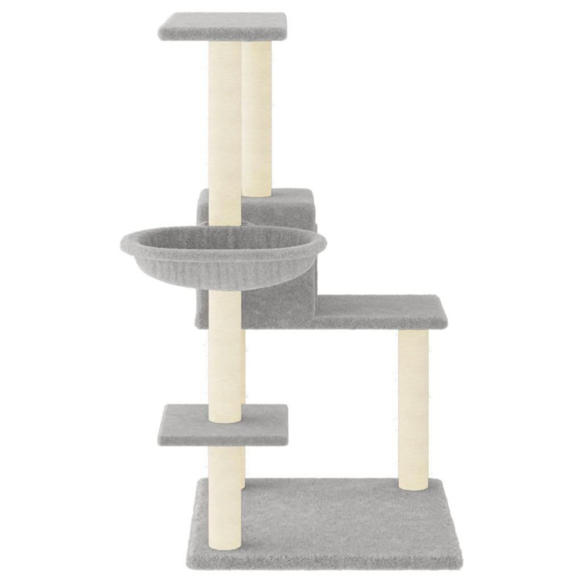 VIDAXL Arbre a chat avec griffoirs en sisal Gris clair 95 cm