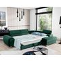 Voir la diapositive 2 : BEST MOBILIER Talisay - canapé d'angle droit - 5 places - convertible avec coffre - en velours