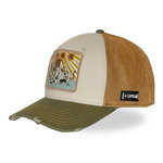 CAPSLAB Casquette trucker premium avec filet Kung Fu Panda Dragon. Coloris disponibles : Beige