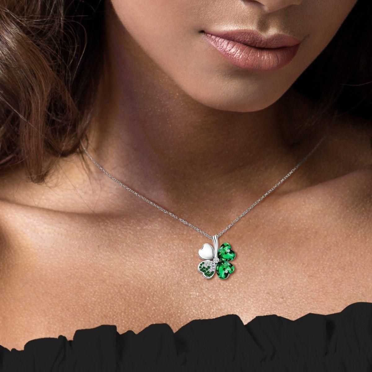 SC CRYSTAL Collier trèfle par SC Crystal®