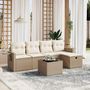 Voir la diapositive 1 : VIDAXL Salon de jardin avec coussins 6 pcs beige resine tressee