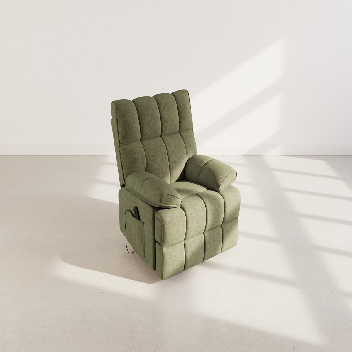 BEST MOBILIER Chandler - fauteuil relax électrique en velours texturé