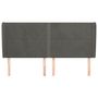 Voir la diapositive 3 : VIDAXL Tete de lit avec oreilles Gris fonce 183x23x118/128 cm Velours