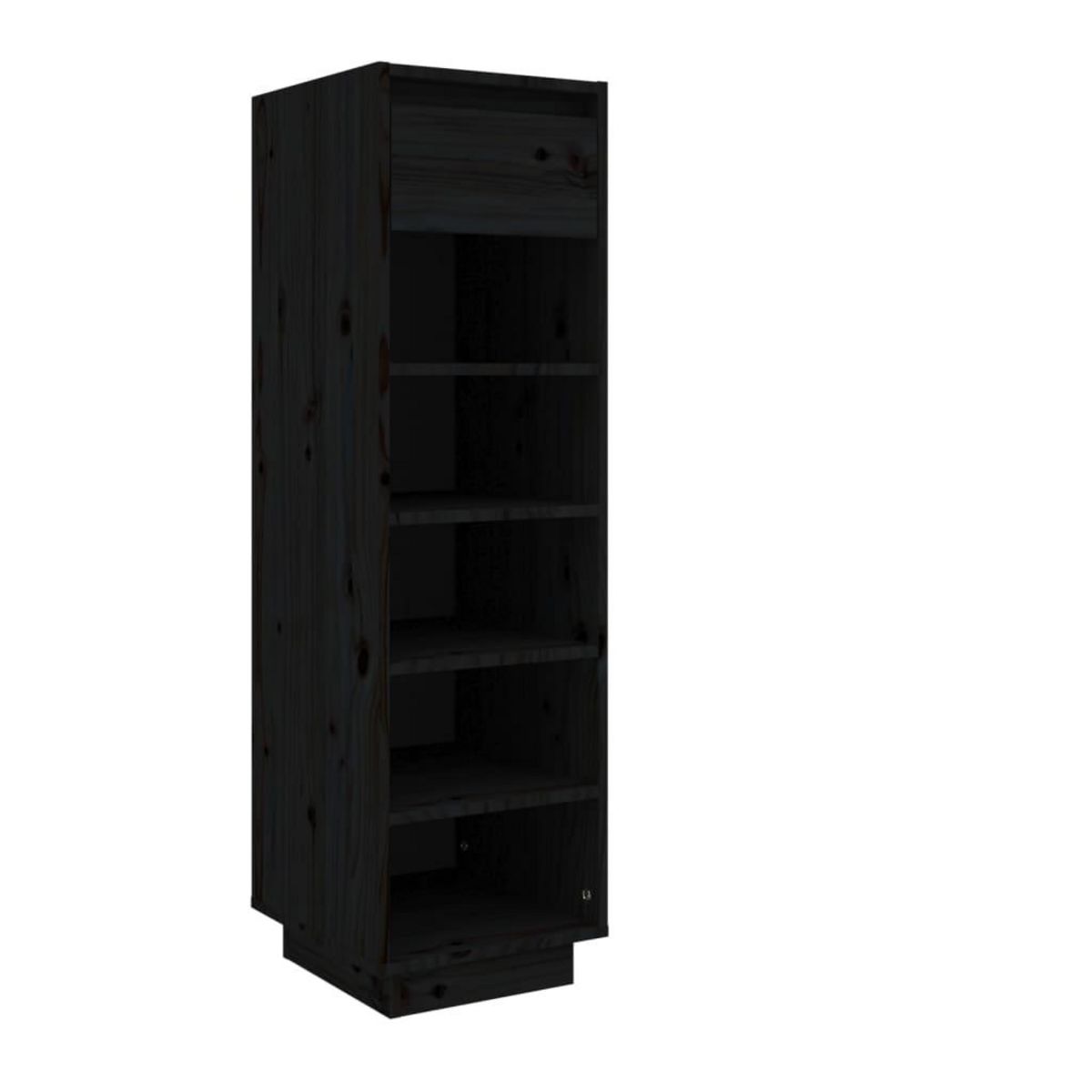 VIDAXL Armoire a chaussures noir 30x34x105 cm bois de pin massif
