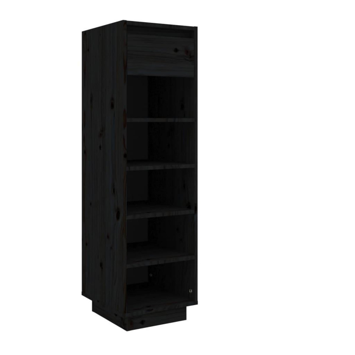 VIDAXL Armoire a chaussures noir 30x34x105 cm bois de pin massif