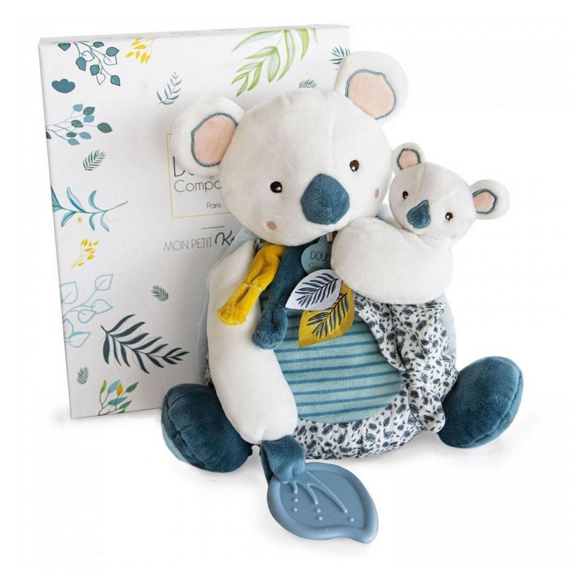 DOUDOU ET COMPAGNIE Yoca le koala - pantin koala gm avec bebe & anneau de dentition