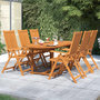 Voir la diapositive 1 : VIDAXL Ensemble a manger de jardin 7 pcs Bois d'acacia massif