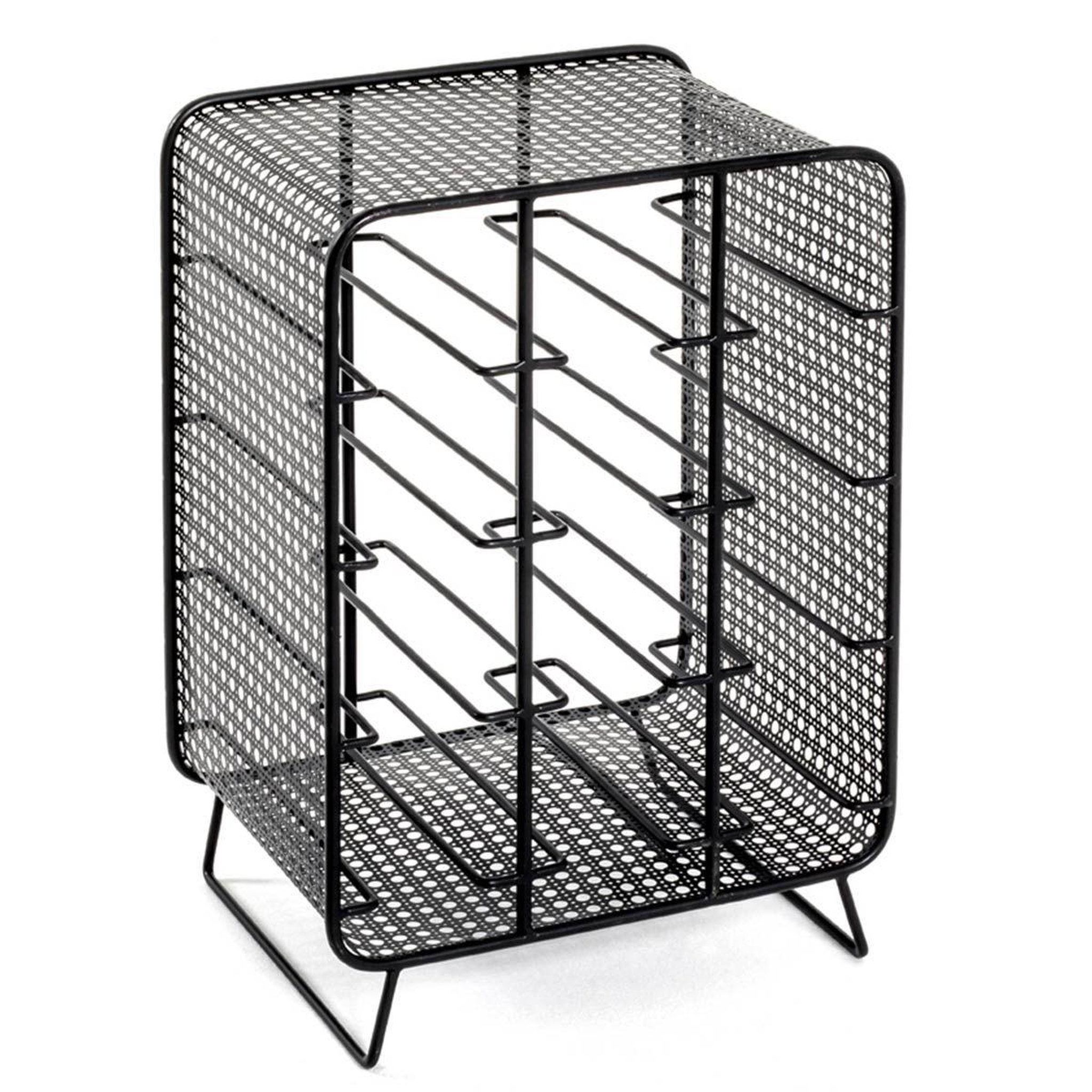 Paris Prix Porte-bouteilles en acier  12 bouteilles  46cm noir