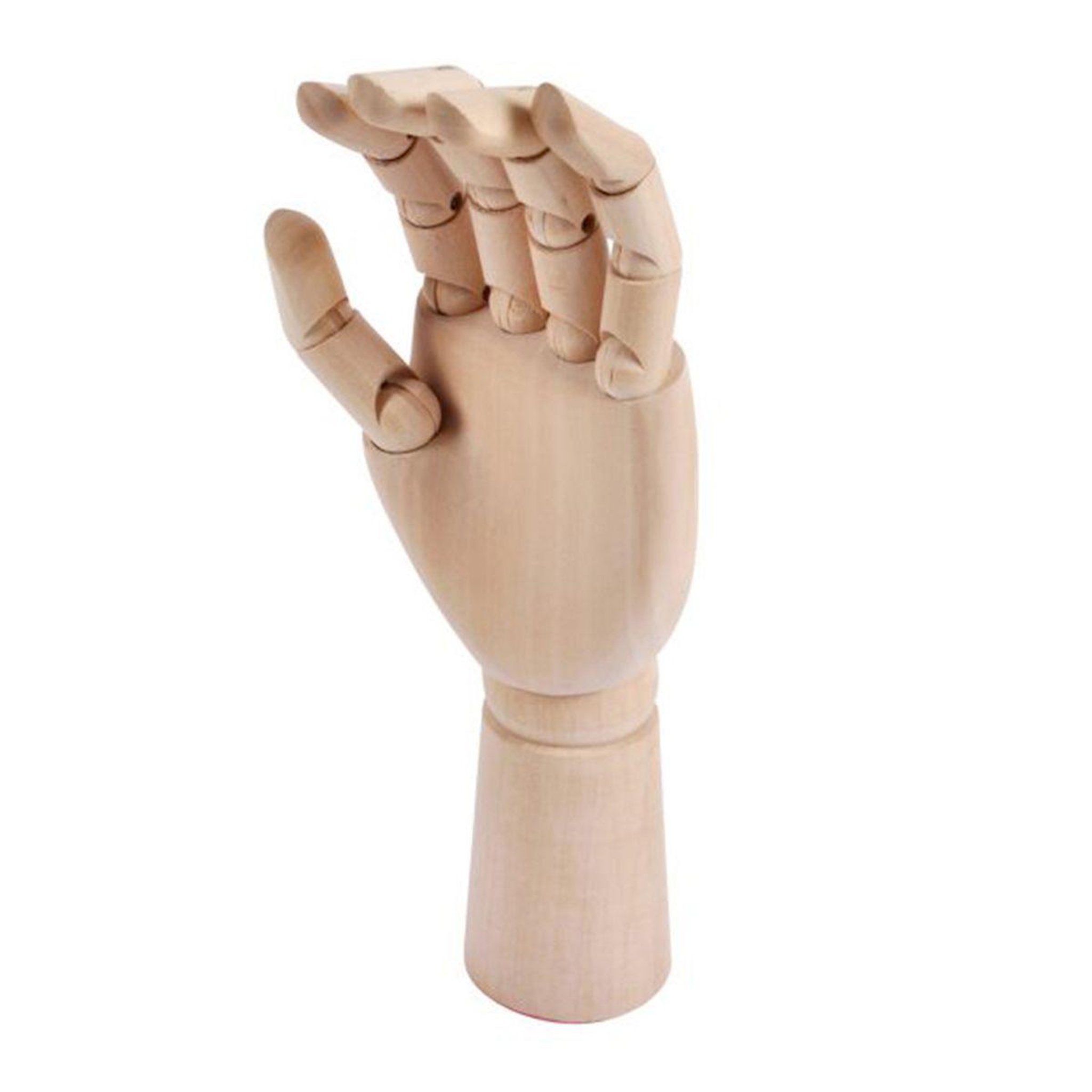HOMEA Main en Bois Vernis  Articulée  30cm Naturel