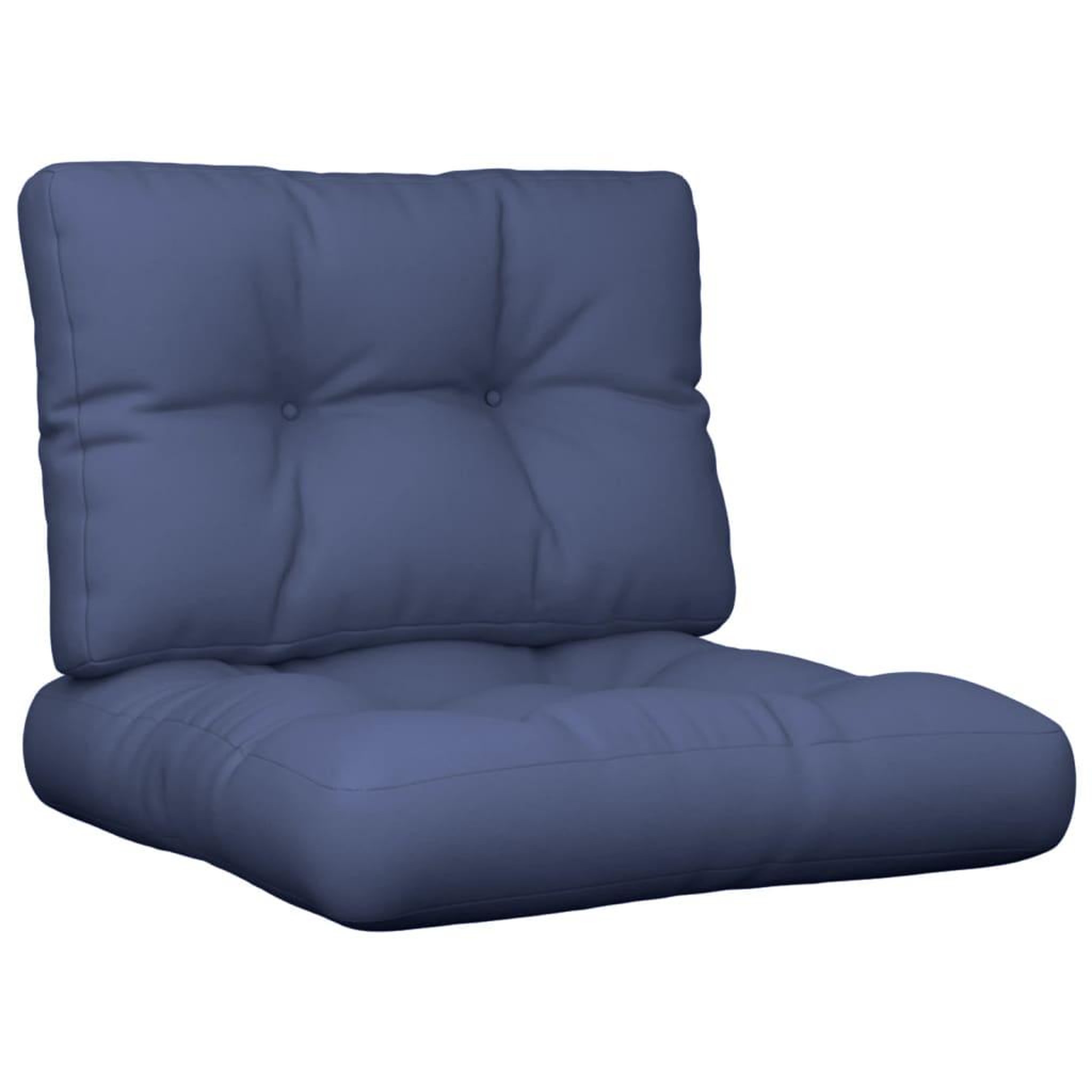Voir la diapositive 2 : VIDAXL Ensemble de coussins en palette bleu marine 60x40x12 cm tissu