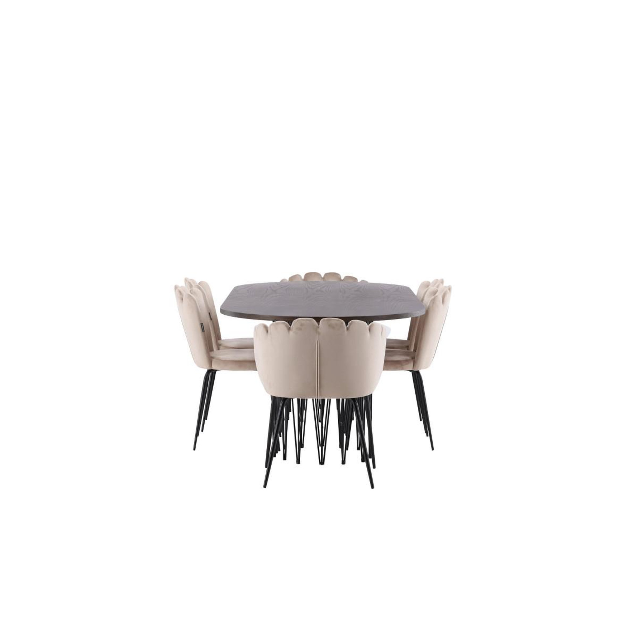 Voir la diapositive 2 : Paris Prix Ensemble table à manger & 6 chaises  stone & limhamn  220cm beige & moka