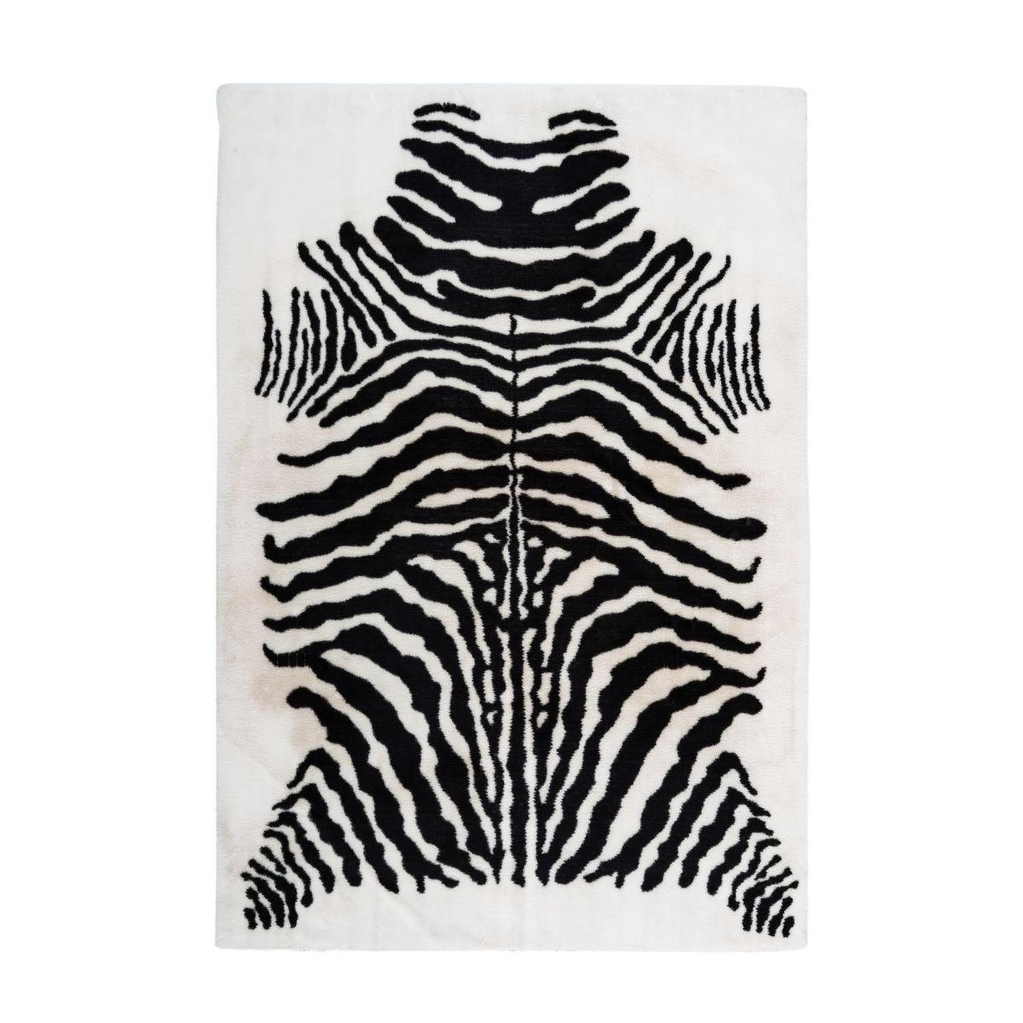 Voir la diapositive 1 : Paris Prix Tapis imprimé animal  rabbit  noir & blanc