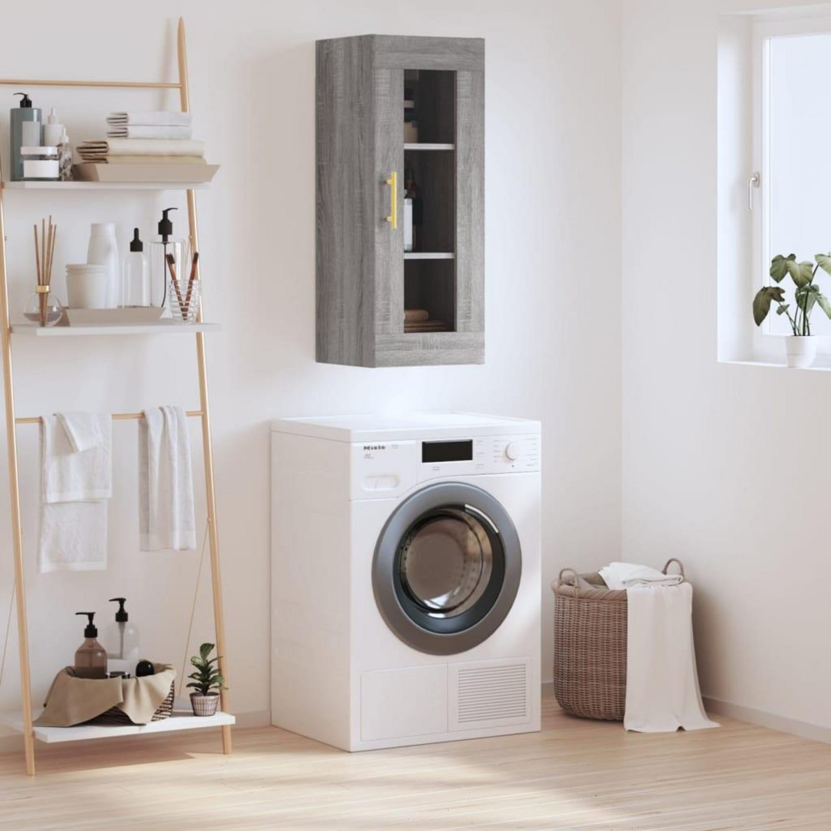 VIDAXL Armoire murale sonoma gris 34,5x34x90 cm