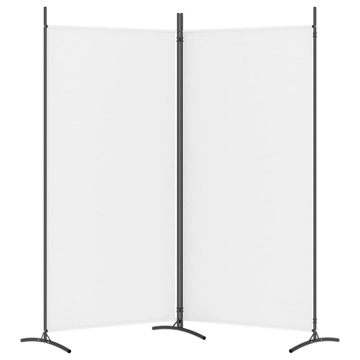 VIDAXL Cloison de separation 2 panneaux Blanc 175x180 cm Tissu