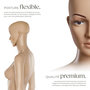 Voir la diapositive 3 : tectake Mannequin de vitrine en plastique beige