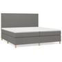 Voir la diapositive 2 : VIDAXL Sommier a lattes de lit avec matelas Gris fonce 200x200cm Tissu