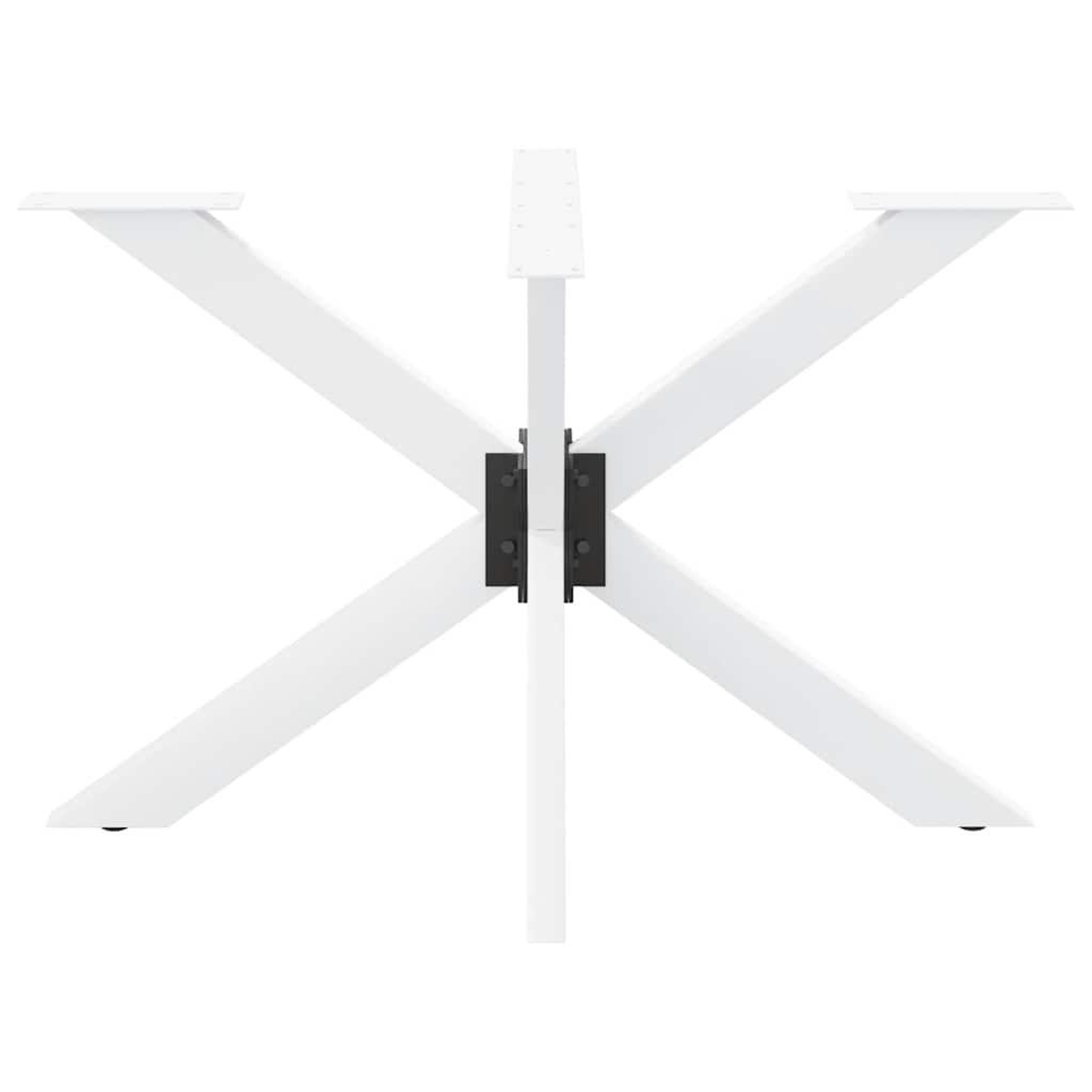 Voir la diapositive 3 : VIDAXL Pied de table a manger forme d'araignee blanc 120x68x(72-73) cm