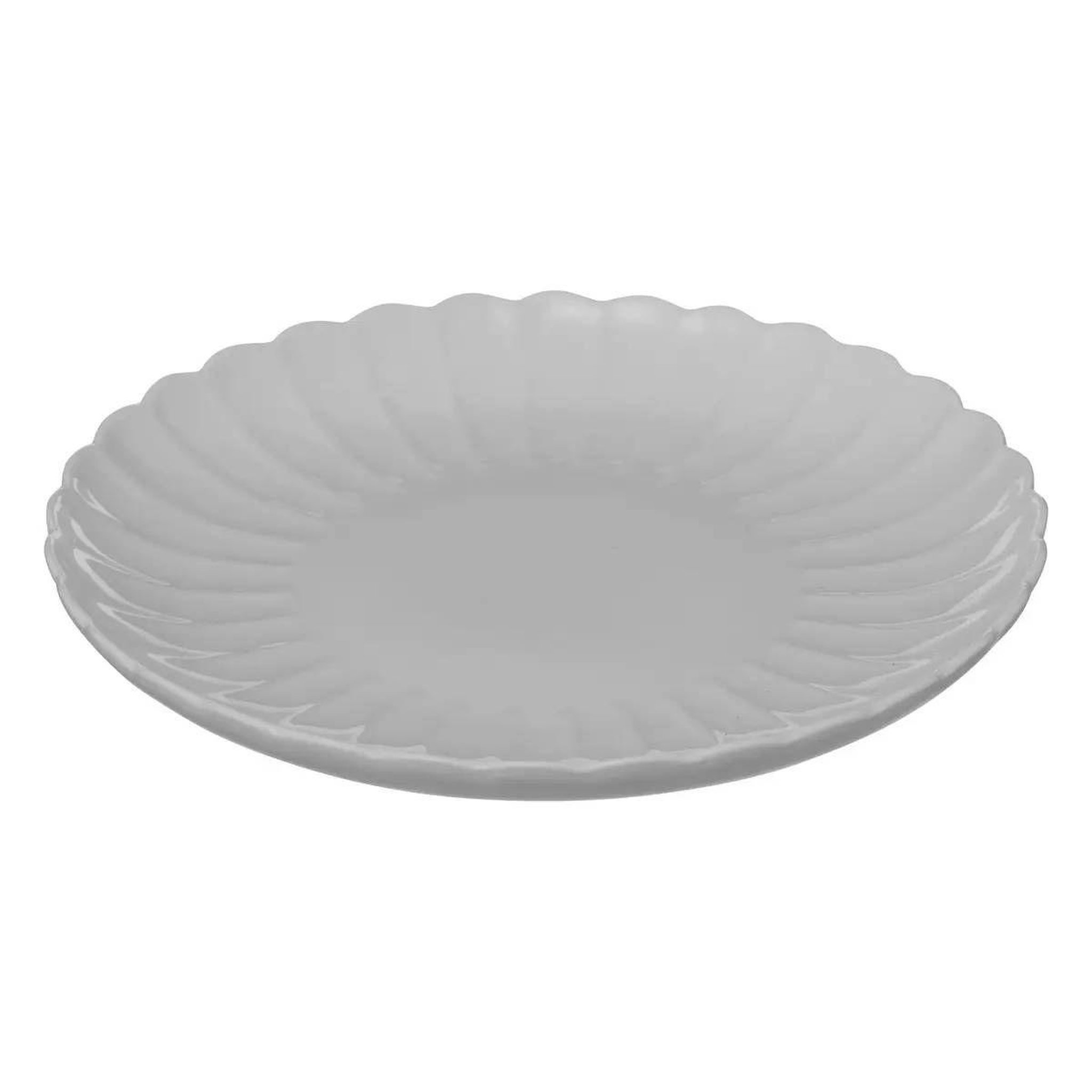 Voir la diapositive 2 : SECRET DE GOURMET Lot de 6 assiettes à dessert  romy  20cm blanc