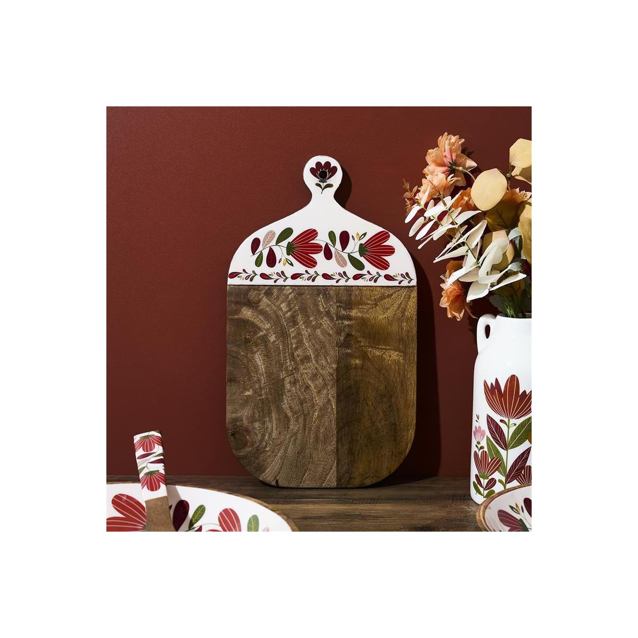 Voir la diapositive 4 : The Home Deco Factory Planche de Présentation  Selena  41cm Marron
