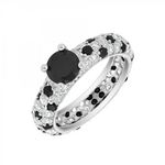 SC CRYSTAL Bague taille 56 SC Crystal ornée de Zirconium. Coloris disponibles : Noir