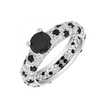 SC CRYSTAL Bague taille 56 SC Crystal ornée de Zirconium. Coloris disponibles : Noir
