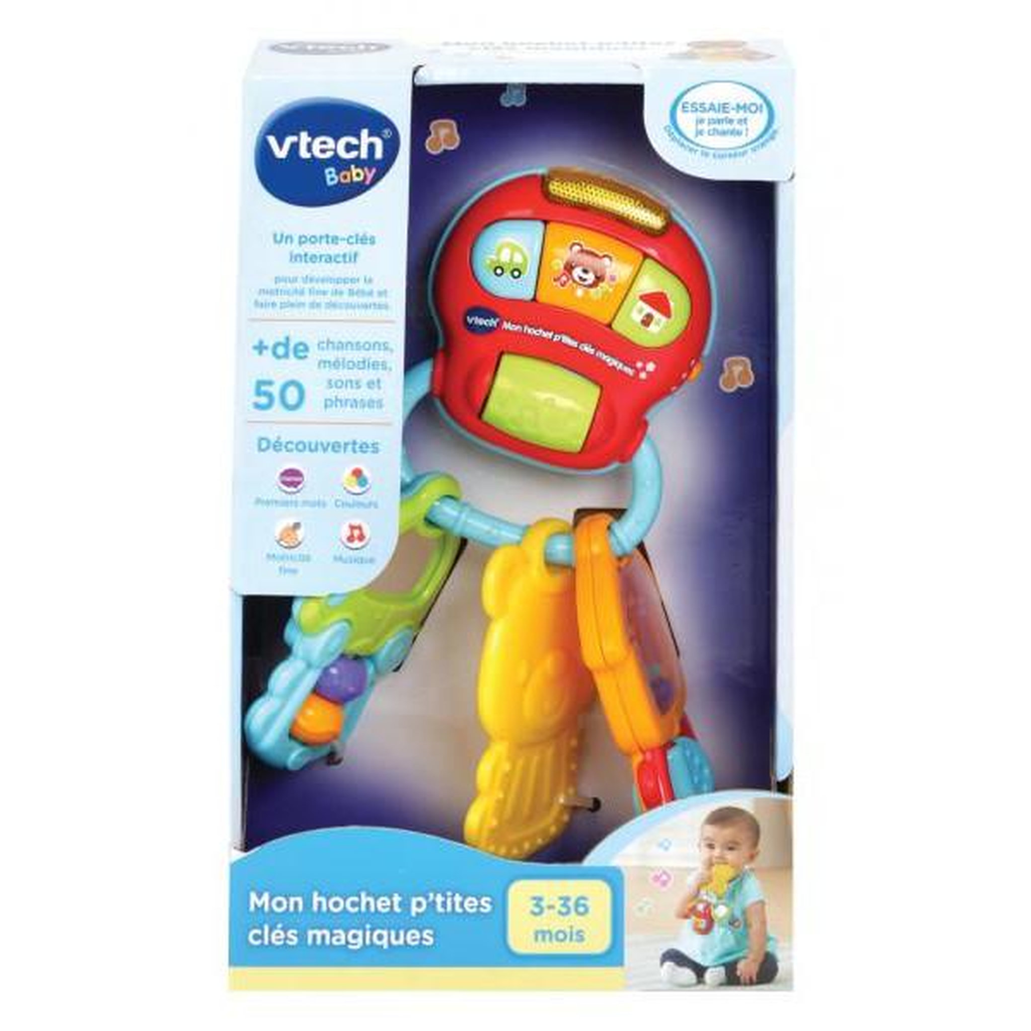 Voir la diapositive 3 : VTECH BABY VTECH BABY - Mon Hochet P'tites Clés Magiques