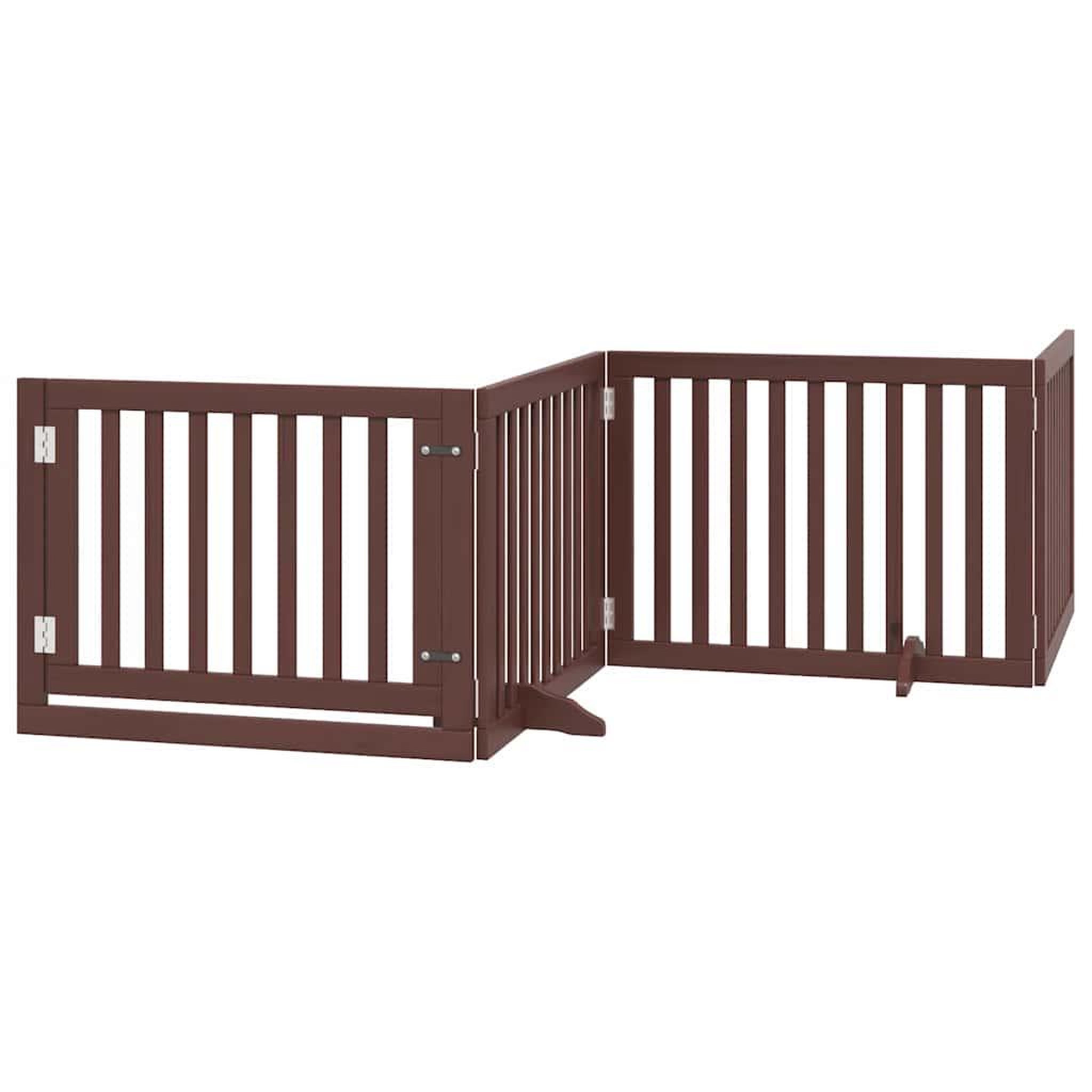 Voir la diapositive 3 : VIDAXL Barriere pour chien avec porte pliable 6 panneaux bois peuplier