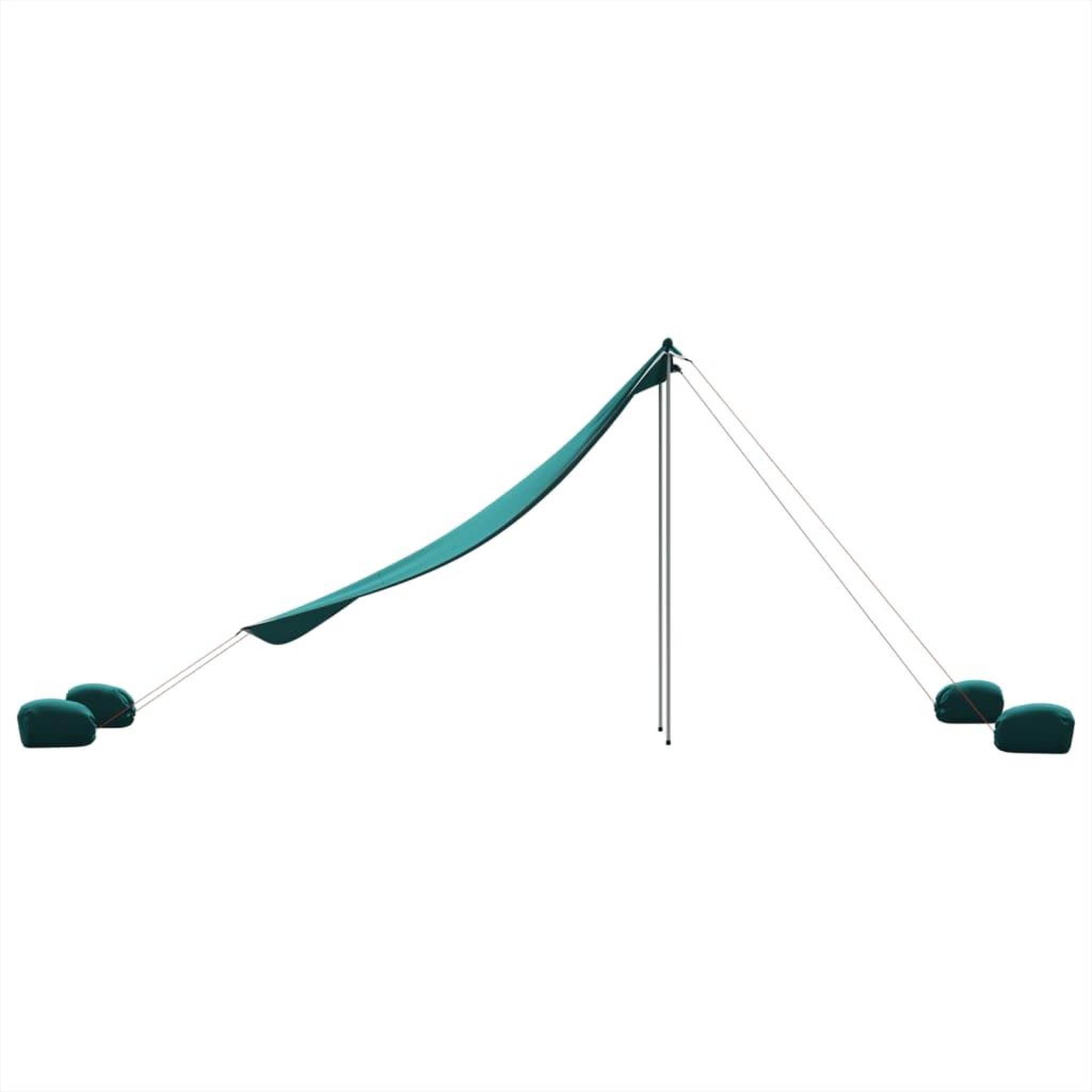 Voir la diapositive 5 : VIDAXL Auvent de plage avec ancres de sable vert 214x236 cm