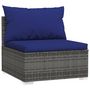 Voir la diapositive 3 : VIDAXL Canape 3 places avec coussins Gris Resine tressee