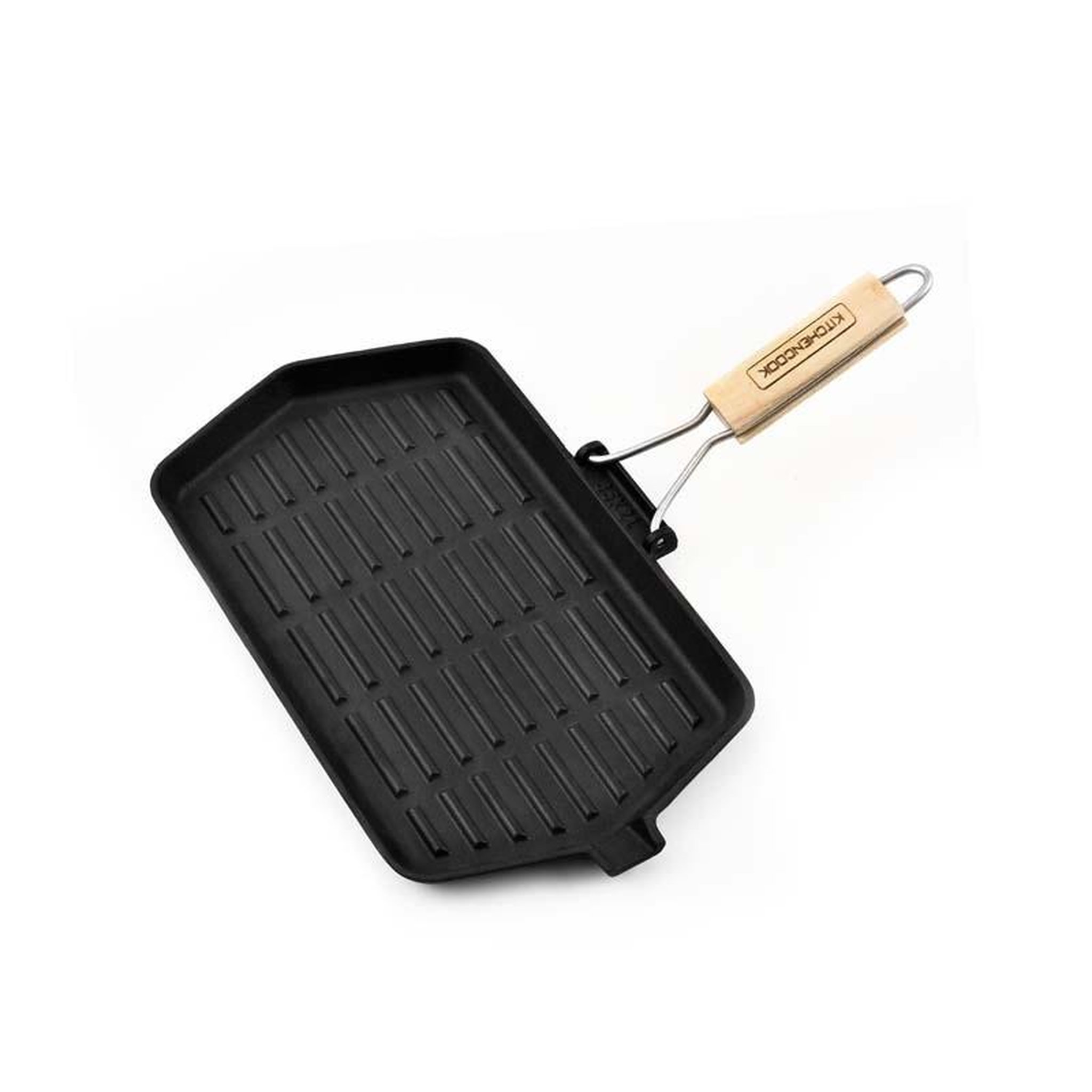Voir la diapositive 4 : KITCHENCOOK Kitchencook - Grill3521a Tfi - Grill Rectangulaire Fonte émaillée 35×21 Cm - Tous Feux Induction