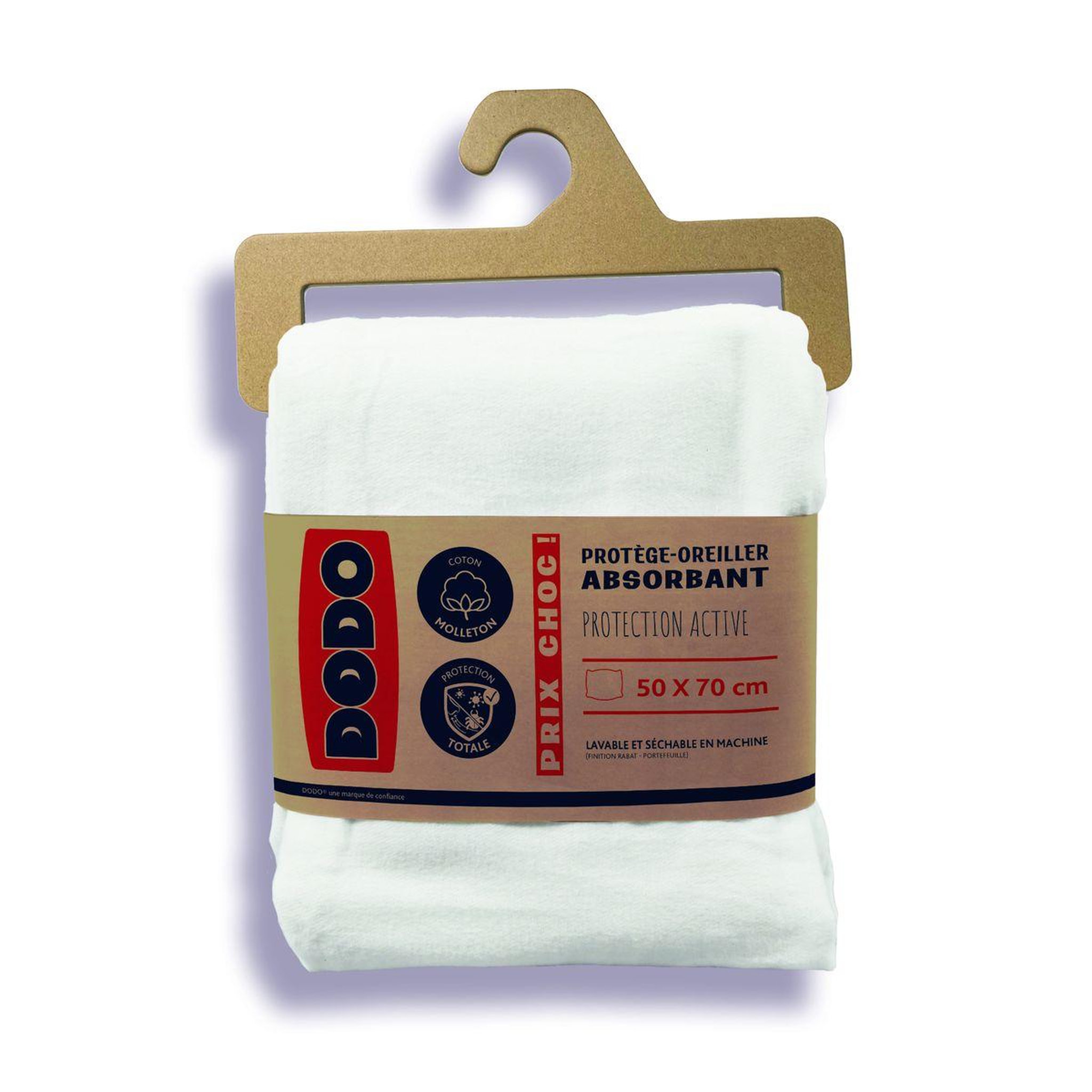 Voir la diapositive 1 : DODO Protège oreiller absorbant en molleton anti acariens et antibactérien