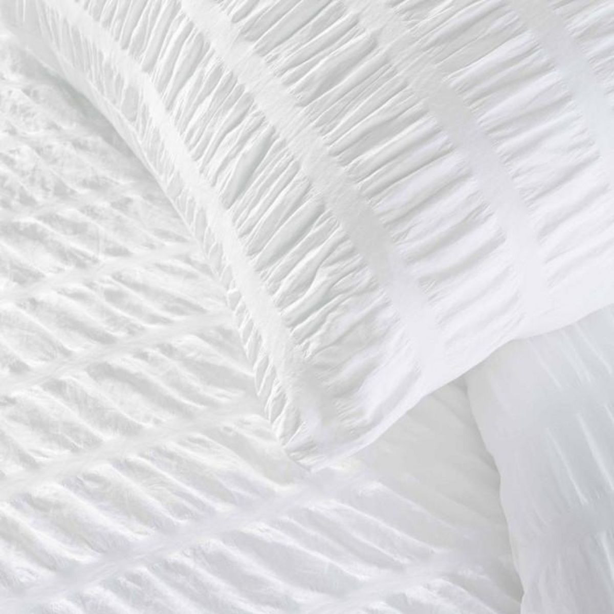 Paris Prix Parure de Lit 3 Pièces  Plissia  240x220cm Blanc