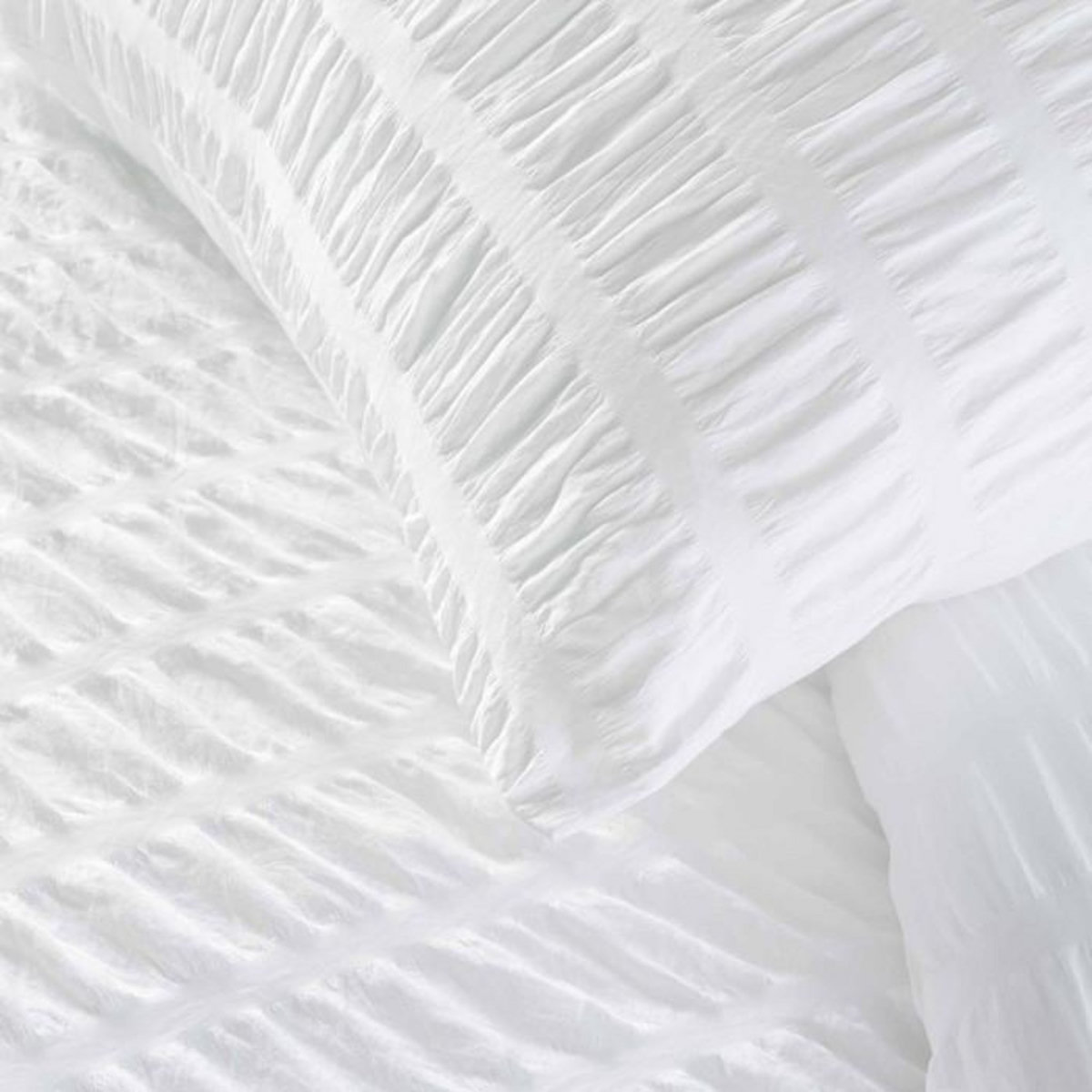 Paris Prix Parure de Lit 3 Pièces  Plissia  240x220cm Blanc