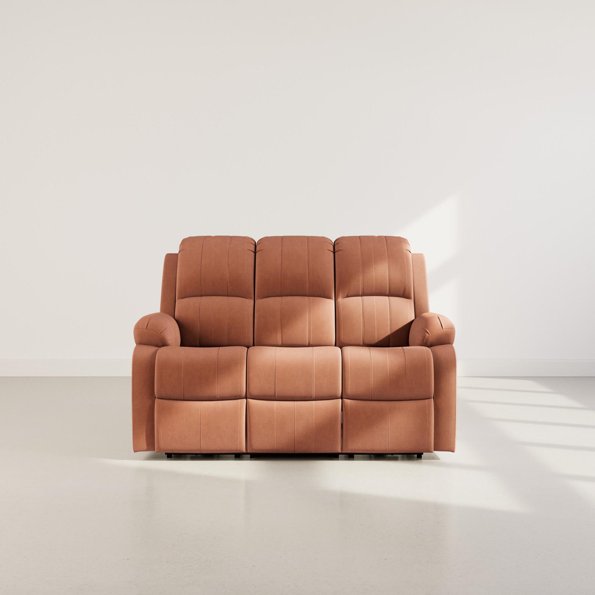 Voir la diapositive 2 : BEST MOBILIER Armand - canapé 3 places relax électrique en velours côtelé