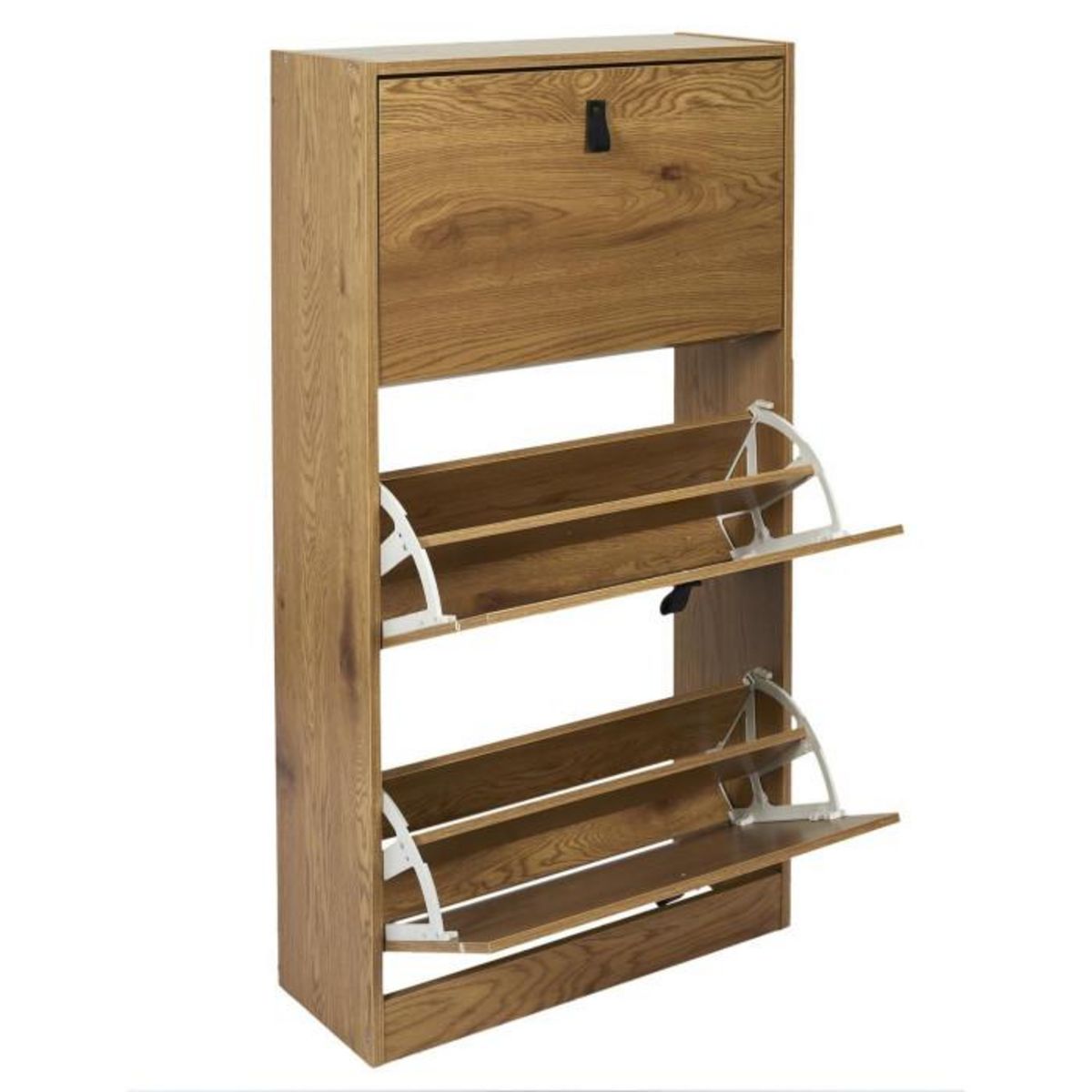 Paris Prix Meuble à Chaussures 3 Portes  Abbott  117cm Naturel