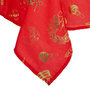 Voir la diapositive 2 : ATMOSPHERA Nappe rectangulaire 140x240 cm rouge imprimé or