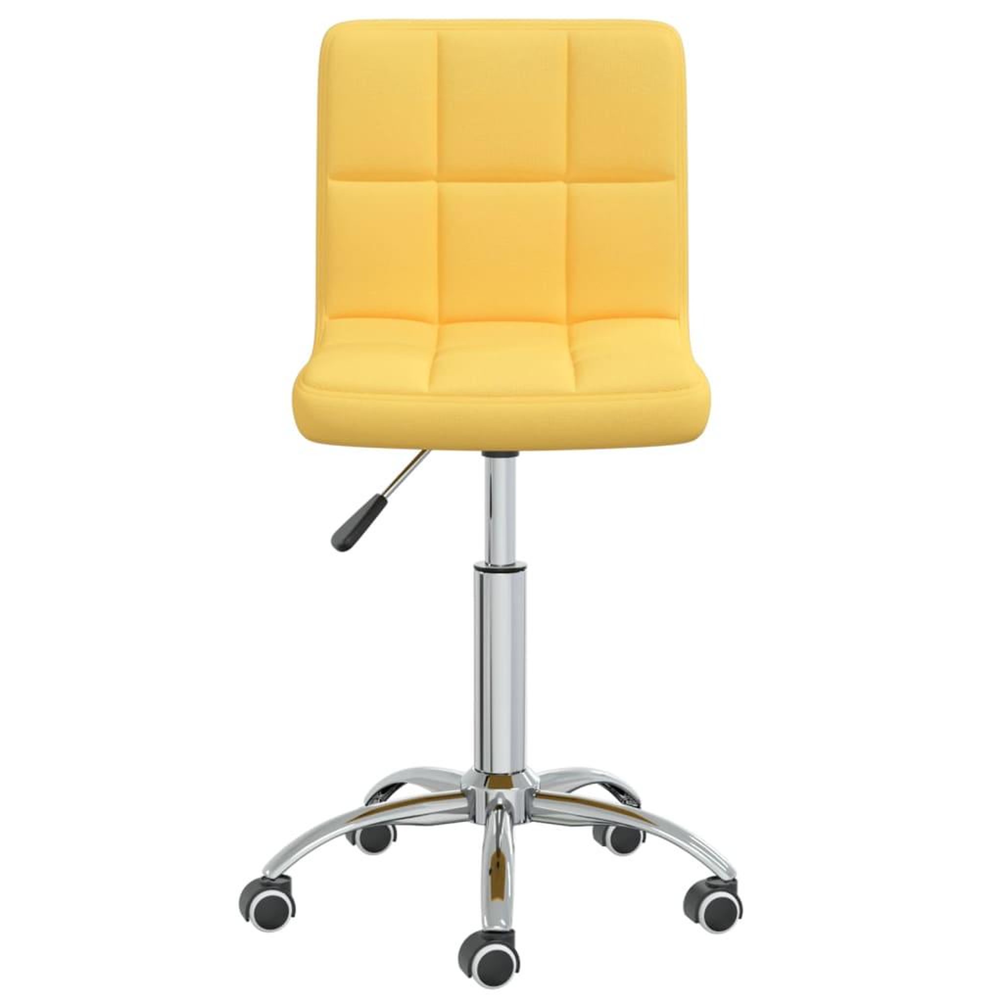 Voir la diapositive 2 : VIDAXL Chaise pivotante de salle a manger Jaune moutarde Tissu