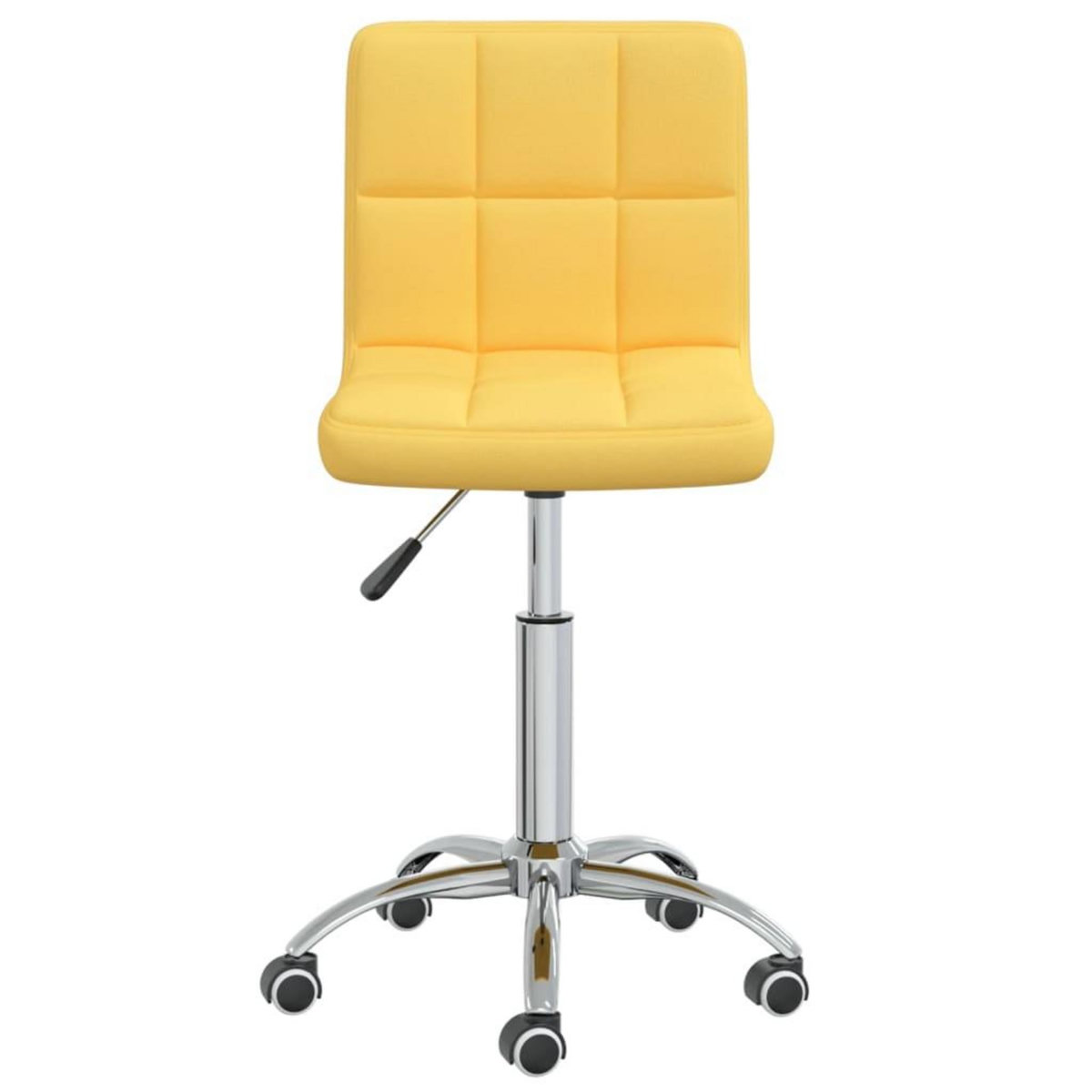 VIDAXL Chaise pivotante de salle a manger Jaune moutarde Tissu