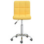 Voir la diapositive 2 : VIDAXL Chaise pivotante de salle a manger Jaune moutarde Tissu