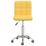 Voir la diapositive 2 : VIDAXL Chaise pivotante de salle a manger Jaune moutarde Tissu