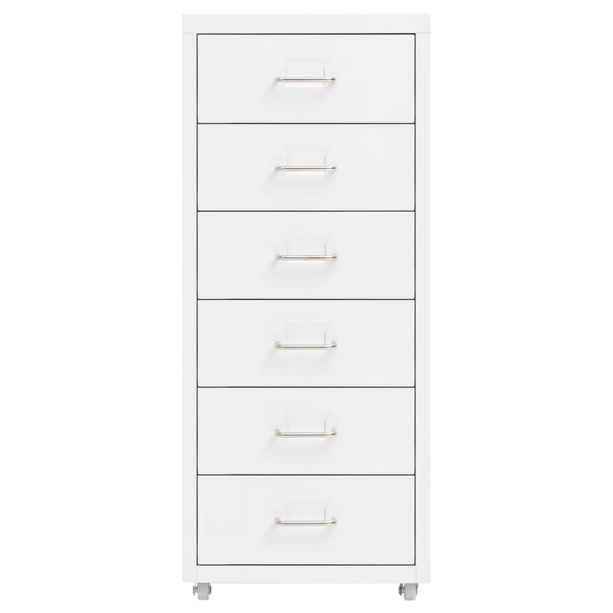 Voir la diapositive 2 : VIDAXL Classeur mobile Blanc 28x41x69 cm Metal