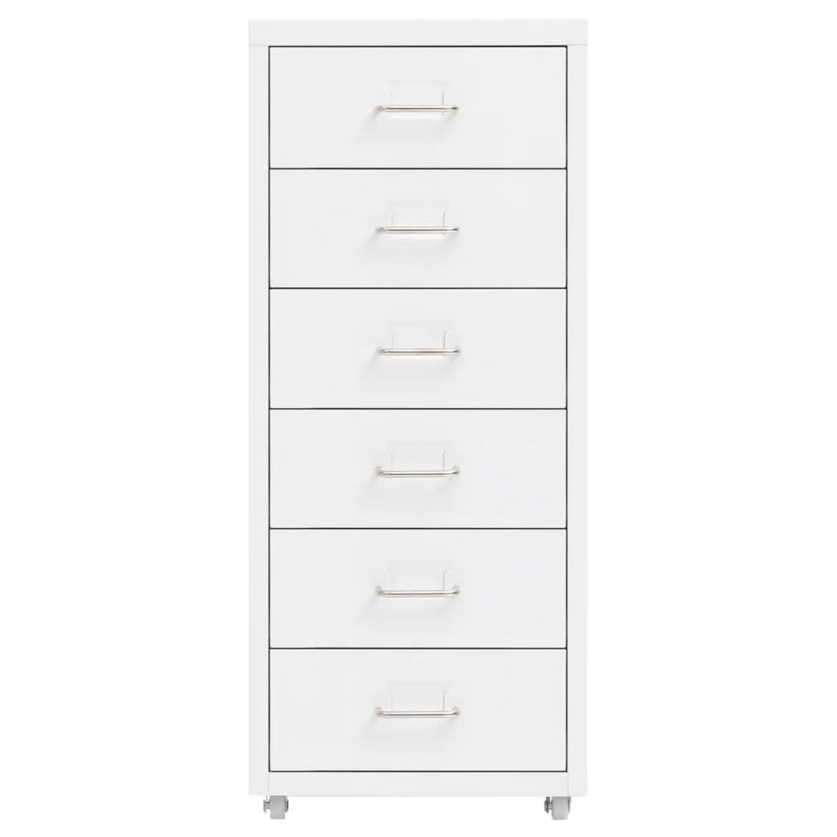 VIDAXL Classeur mobile Blanc 28x41x69 cm Metal