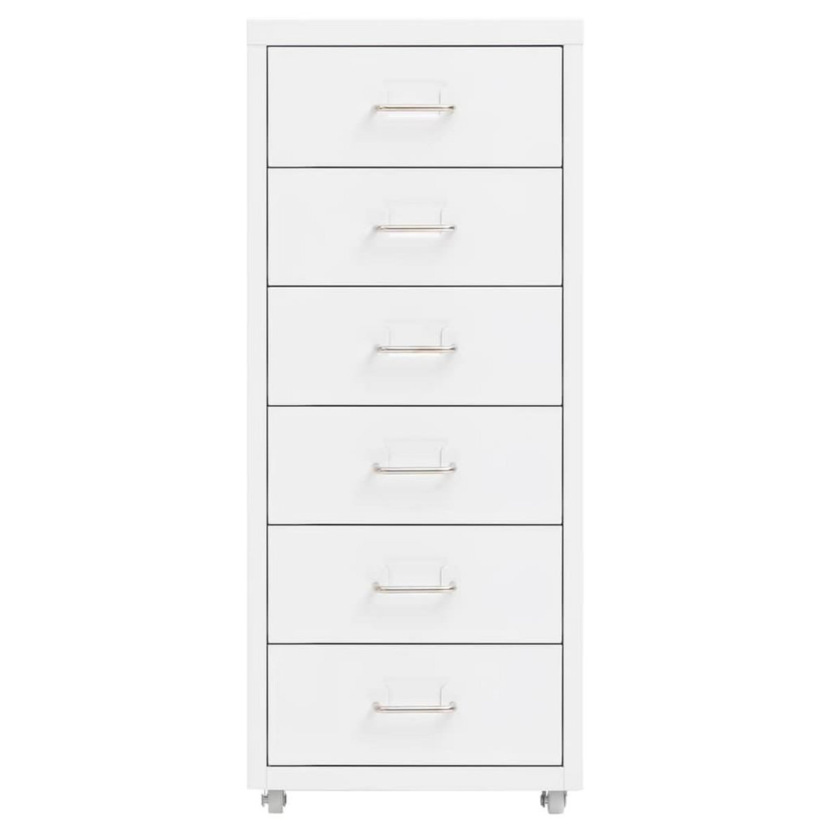 VIDAXL Classeur mobile Blanc 28x41x69 cm Metal