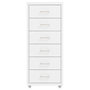 Voir la diapositive 2 : VIDAXL Classeur mobile Blanc 28x41x69 cm Metal