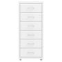 Voir la diapositive 2 : VIDAXL Classeur mobile Blanc 28x41x69 cm Metal