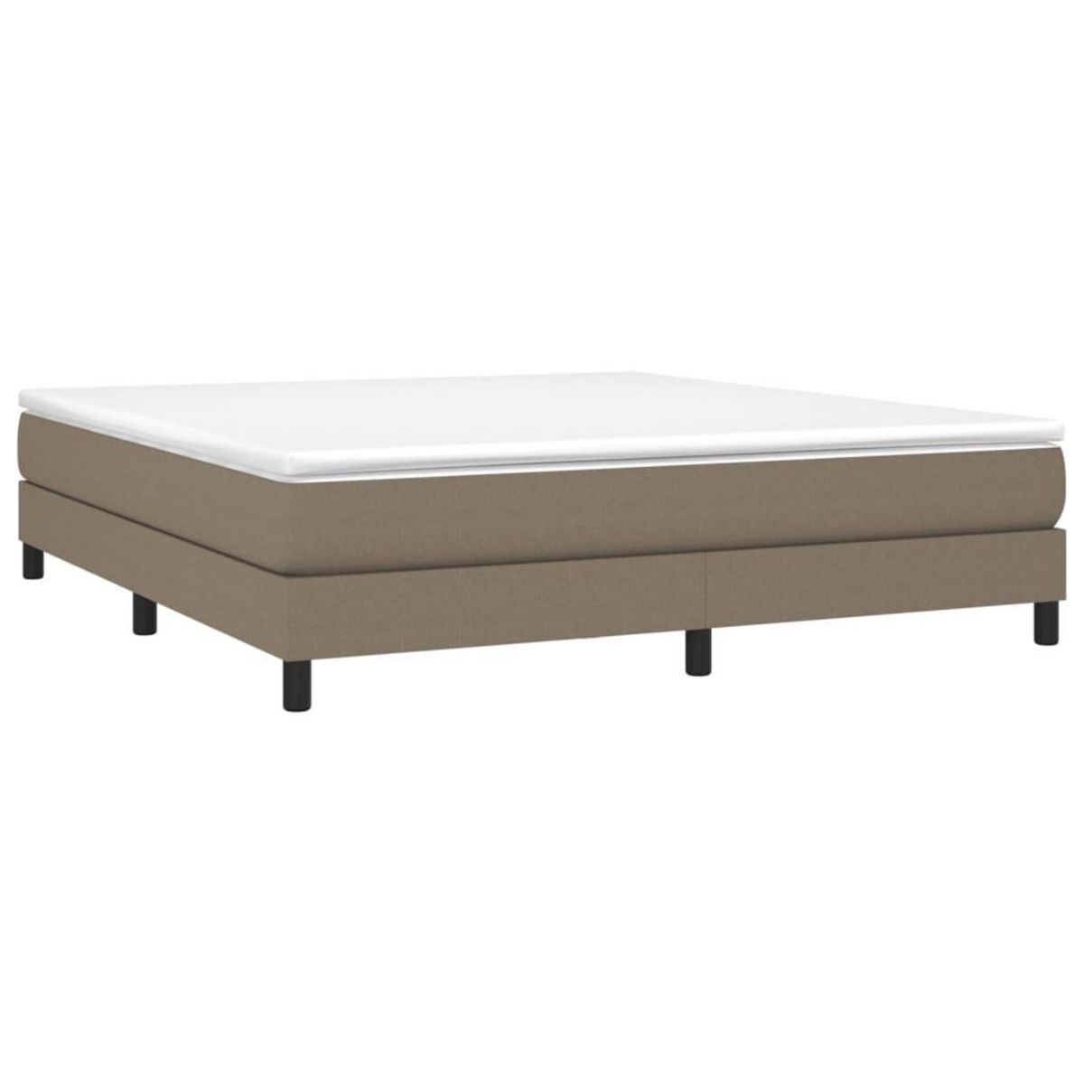 VIDAXL Sommier a lattes de lit avec matelas Taupe 180x200 cm Tissu