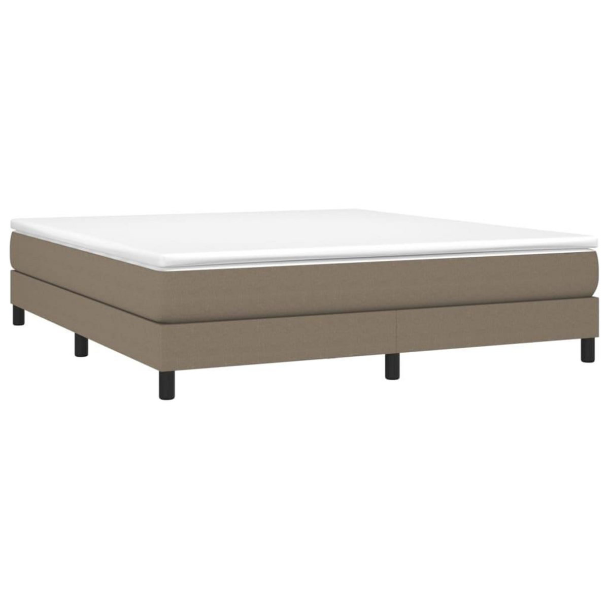VIDAXL Sommier a lattes de lit avec matelas Taupe 180x200 cm Tissu