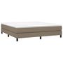 Voir la diapositive 3 : VIDAXL Sommier a lattes de lit avec matelas Taupe 180x200 cm Tissu